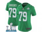Women Nike Philadelphia Eagles #79 Brandon Brooks Limited Green Rush Vapor Untouchable Super Bowl LII NFL Jersey