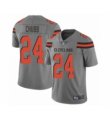 Men Cleveland Browns #24 Nick Chubb Limited Gray Inverted Legend jerseys