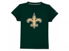 nike orleans saints authentic logo youth T-Shirt dk.green
