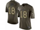 Mens Nike Oakland Raiders #18 Connor Cook Limited Green Salute to Service NFL Jersey