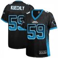 Womens Carolina Panthers #59 Luke Kuechly Black Drift Fashion Jersey