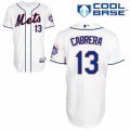 Mens Majestic New York Mets #13 Asdrubal Cabrera Authentic White Alternate Cool Base MLB Jersey