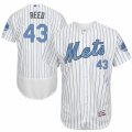 Mens Majestic New York Mets #43 Addison Reed Authentic White 2016 Fathers Day Fashion Flex Base MLB Jersey