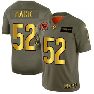 Nike Bears #52 Khalil Mack 2019 Olive Gold Salute To Service Limited Jersey