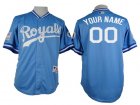 Kansas City Royal Blue Mens Customized Throwback Jersey