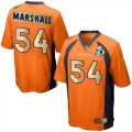 Nike Denver Broncos #54 Brandon Marshall Orange Team Color Men Stitched NFL Game Super Bowl 50 Collection Jersey