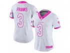 Women Nike Miami Dolphins #3 Andrew Franks Limited White-Pink Rush Fashion NFL Jersey