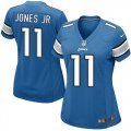 Women Nike Lions #11 Marvin Jones Jr Light Blue Team Color Stitched NFL Elite Jersey