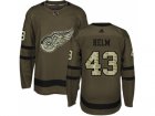 Adidas Detroit Red Wings #43 Darren Helm Green Salute to Service Stitched NHL Jersey