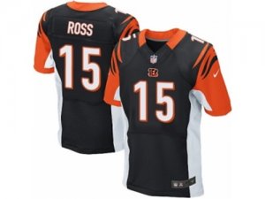 Mens Nike Cincinnati Bengals #15 John Ross Elite Black Team Color NFL Jersey