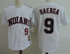 Indians #9 Carlos Baerga White Throwback Jersey