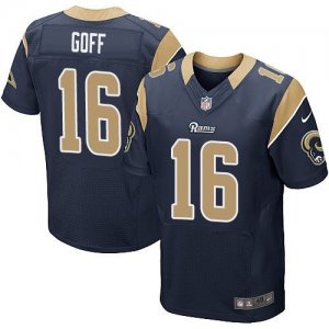 Nike St. Louis Rams #16 Jared Goff Navy Blue Team Color Men\'s Stitched NFL Elite Jersey