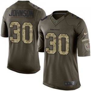 Nike Houston Texans #30 Kevin Johnson Green Salute to Service Jerseys(Limited)