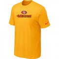 Nike San Francisco 49ers Authentic Logo T-Shirt Yellow