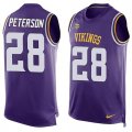 Nike Minnesota Vikings #28 Adrian Peterson Purple Team Color Men Stitched NFL Limited Tank Top Jersey