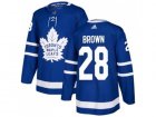 Men Adidas Toronto Maple Leafs #28 Connor Brown Blue Home Authentic Stitched NHL Jersey