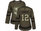Women Adidas Los Angeles Kings #12 Marian Gaborik Green Salute to Service Stitched NHL Jersey