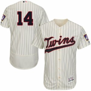 Men\'s Majestic Minnesota Twins #14 Kent Hrbek Cream Flexbase Authentic Collection MLB Jersey