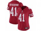 Women Nike San Francisco 49ers #41 Ahkello Witherspoon Vapor Untouchable Limited Red Team Color NFL Jersey