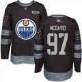 Mens Edmonton Oilers #97 Connor McDavid Black 1917-2017 100th Anniversary Stitched NHL Jersey