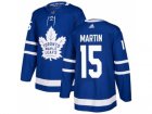 Men Adidas Toronto Maple Leafs #15 Matt Martin Blue Home Authentic Stitched NHL Jersey