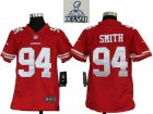 2013 Super Bowl XLVII Youth NEW NFL San Francisco 49ers 94 Justin Smith Red Jerseys