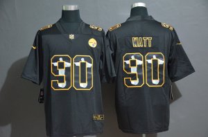 Nike Steelers #90 T.J. Watt Black Jesus Faith Edition Limited Jersey