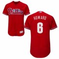 Men's Majestic Philadelphia Phillies #6 Ryan Howard Red Flexbase Authentic Collection MLB Jersey