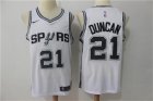 Spurs #21 Tim Duncan White Nike Swingman Jersey