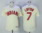 Cleveland Indians #7 Kenny Lofton Cream Flexbase Jersey