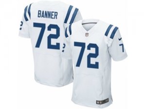 Mens Nike Indianapolis Colts #72 Zach Banner Elite White NFL Jersey