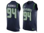 Mens Nike Seattle Seahawks #94 Malik McDowell Limited Steel Blue Player Name & Number Tank Top NFL Jersey