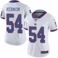 Women's Nike New York Giants #54 Olivier Vernon Limited White Rush NFL Jersey