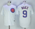 Mlb chicago Cubs #9 Javier Baez White New Cool Base Jersey