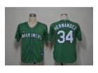 mlb jerseys seattle mariners #34 hernandez green (Cool Base)