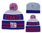 NY Giants Fresh Logo Blue Pom Knit Hat YD