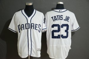 Padres #23 Fernando Tatis Jr. White Flexbase Jersey