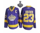 nhl jerseys los angeles kings #23 brown purple[2014 stanley cup][patch C]