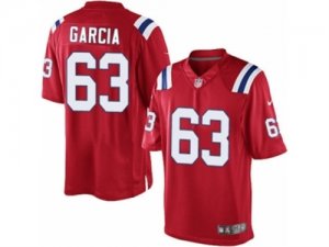 Mens Nike New England Patriots #63 Antonio Garcia Limited Red Alternate NFL Jersey