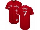 Mens Majestic Toronto Blue Jays #7 B.J. Upton Red Flexbase Authentic Collection Canada Day MLB Jersey