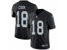 Mens Nike Oakland Raiders #18 Connor Cook Vapor Untouchable Limited Black Team Color NFL Jersey