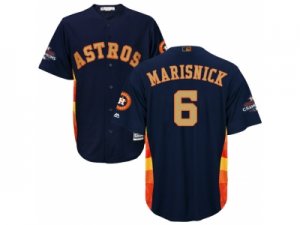 Youth Houston Astros #6 Jake Marisnick Navy 2018 Gold Program Cool Base Stitched Baseball Jersey
