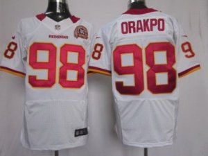 Nike Washington Redskins #98 Brian Orakpo White Jerseys With 80 Anniversary Patch(Elite)