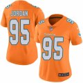 Women's Nike Miami Dolphins #95 Dion Jordan Limited Orange Rush NFL Jersey