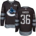 Vancouver Canucks #36 Jannik Hansen Black 1917-2017 100th Anniversary Stitched NHL Jersey