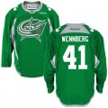 Mens Columbus Blue Jackets #41 Alexander Wennberg St. Patricks Day Practice NHL Jersey