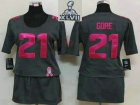 2013 Super Bowl XLVII Women NEW NFL san francisco 49ers #21 gore dk.grey(breast cancer awareness)