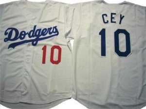 Dodgers #10 Ron Cey Gray Cool Base Jersey