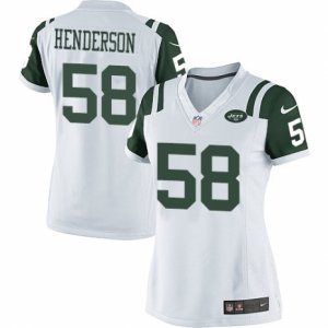 Women\'s Nike New York Jets #58 Erin Henderson Limited White NFL Jersey
