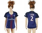 Womens Paris Saint-Germain #2 T.Silva Home Soccer Club Jersey